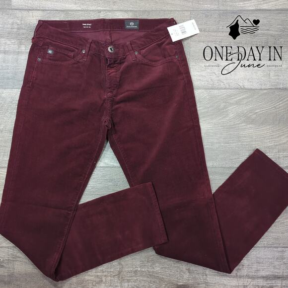 Adriano Goldschmied The Stilt Cigarette Leg Corduroy Pants Size 27 (4) - Picture 1 of 6